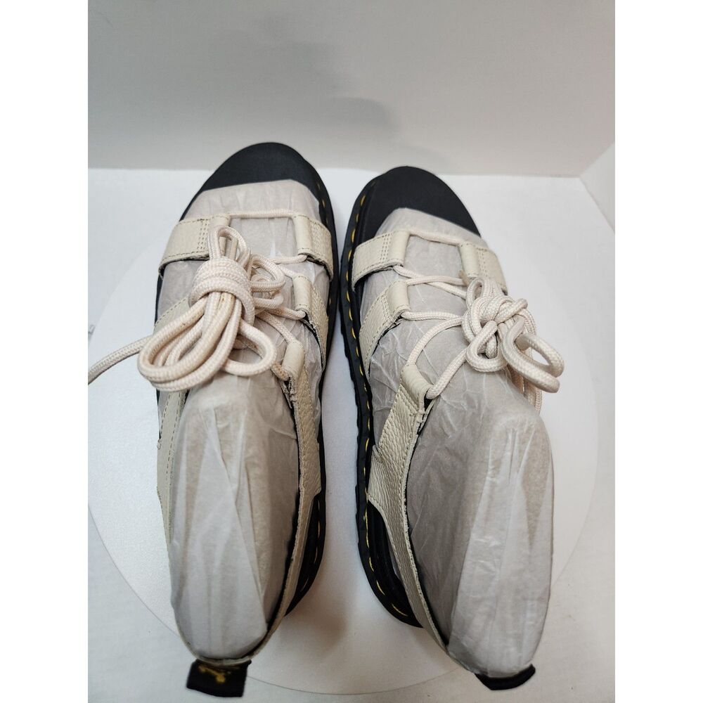 Dr. Martens Cream Leather Platform Sandals with Black Sole - Picture 11 of 12